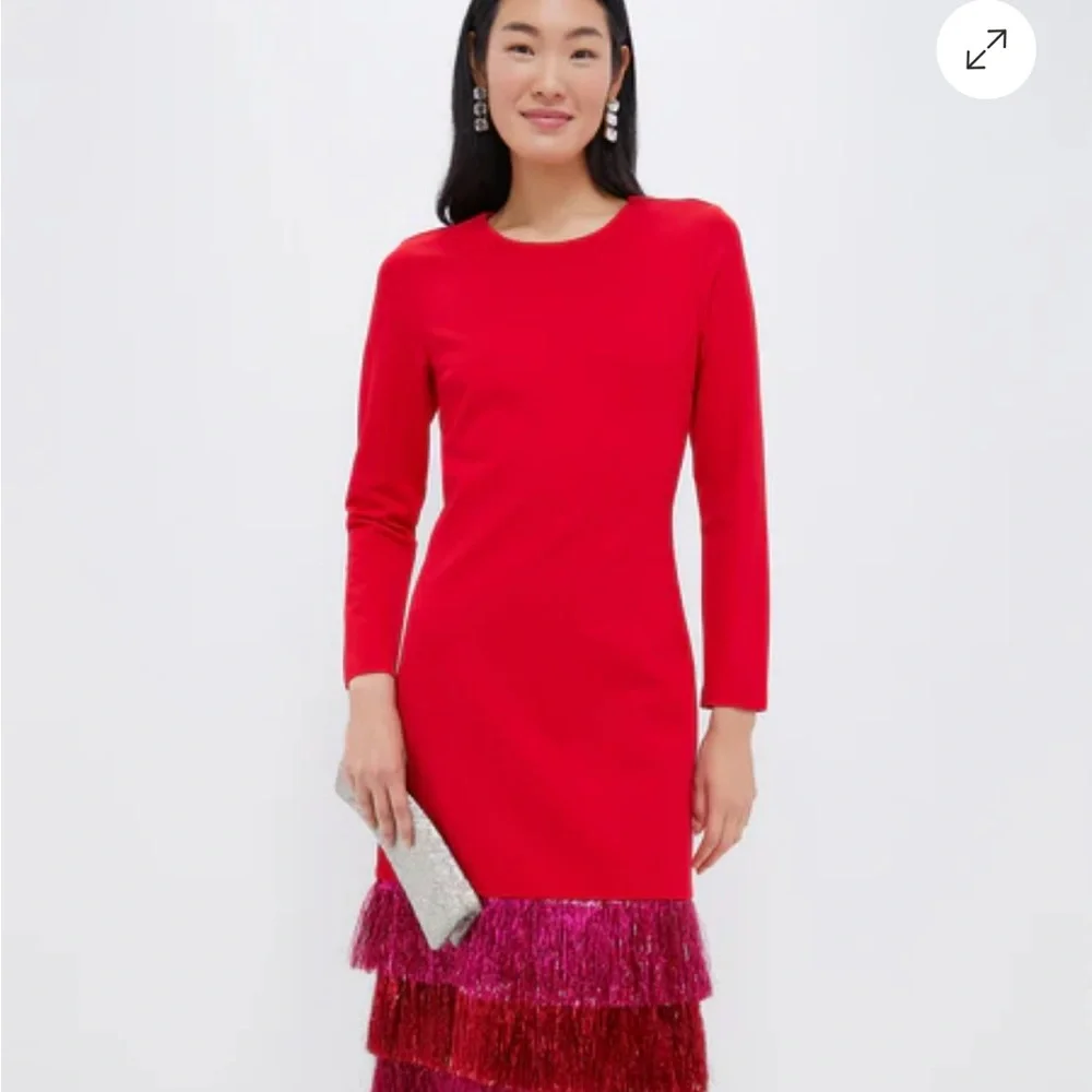 Tuckernuck hyacinth house red dress with fringe - Picture 2 of 8
